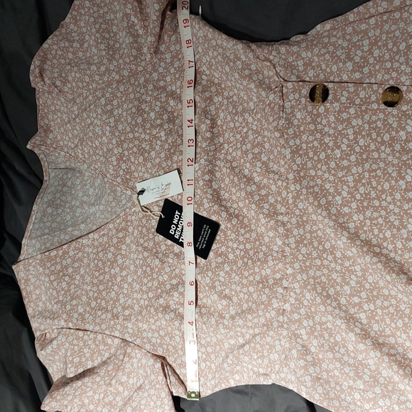 NWT ESSENCE COUTURE FLORAL FAUX WRAP A LINE BUTTON BOTTOM Midi Dress sz XL (12) - Picture 9 of 12